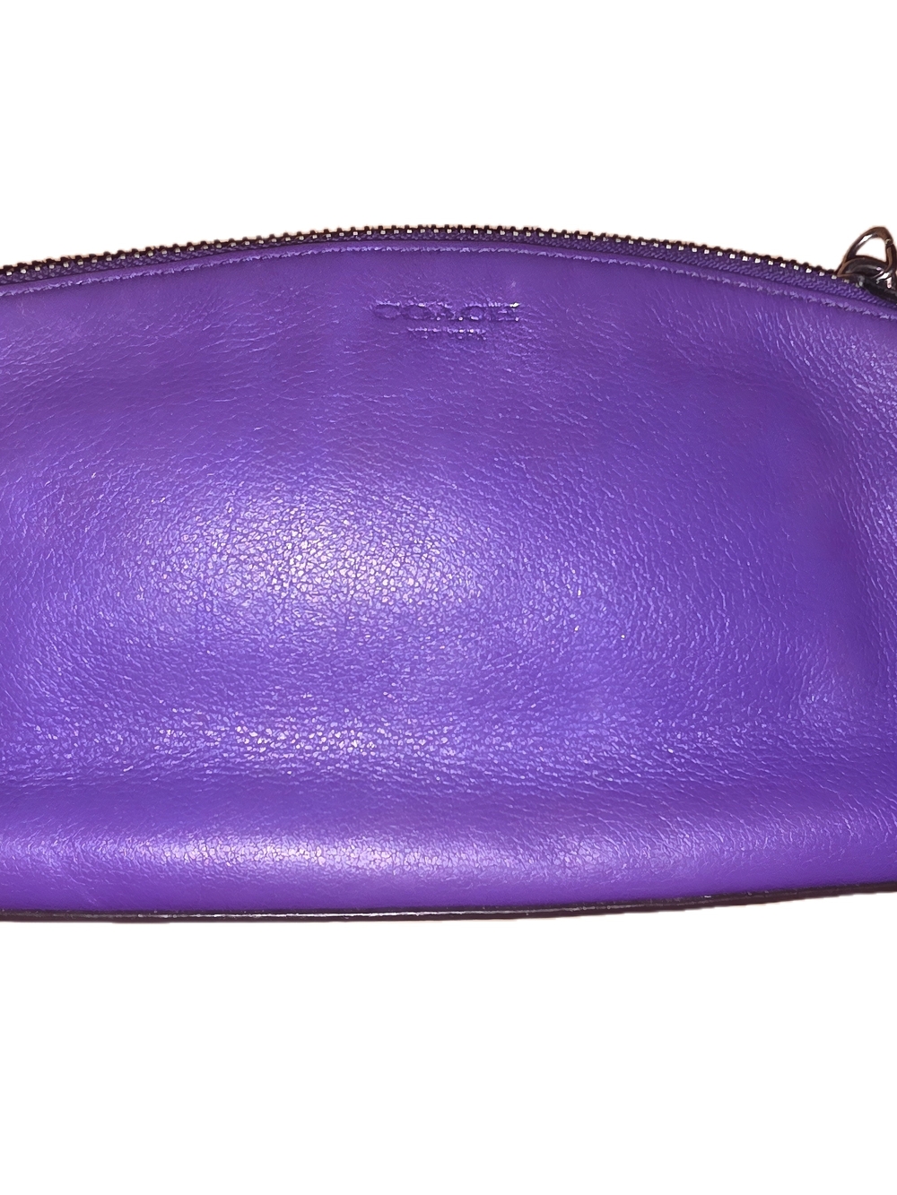Coach Purple Leather Crossbody Pouch